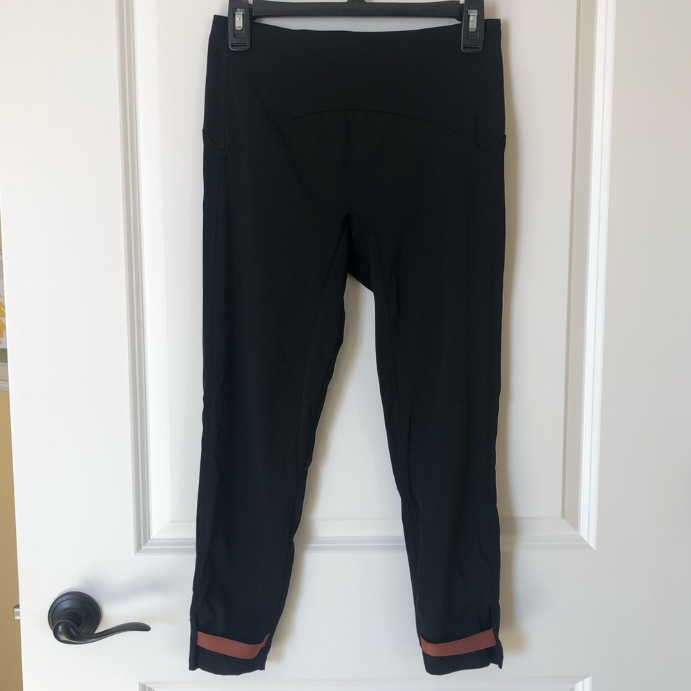 ZYIA Black Leggings with Elastic Band on Ankle. Size 6-8. Great Condition!